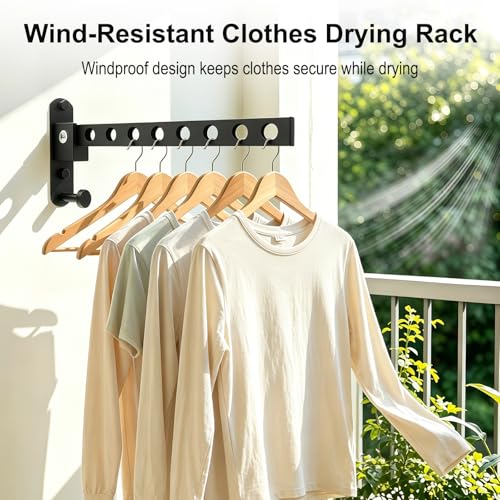 Wall Mounted Clothes Drying Rack, Space Saver - Image 5