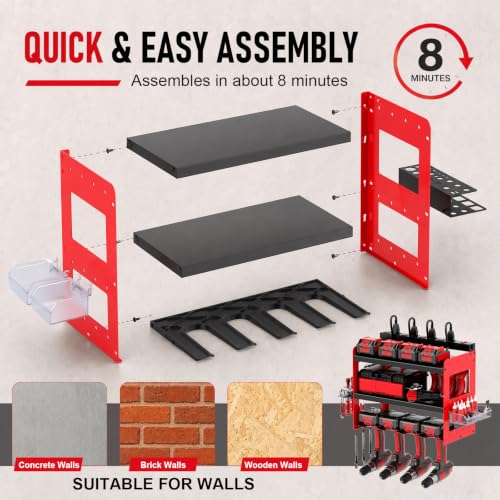 3-Tier Heavy Duty power tool organizer wall mounted150 lb - Image 6