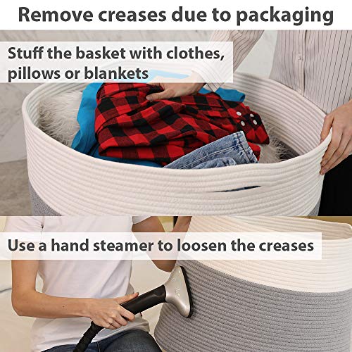 20x15 Inch Cottonphant Extra Large Round Cotton Rope Storage - Image 4
