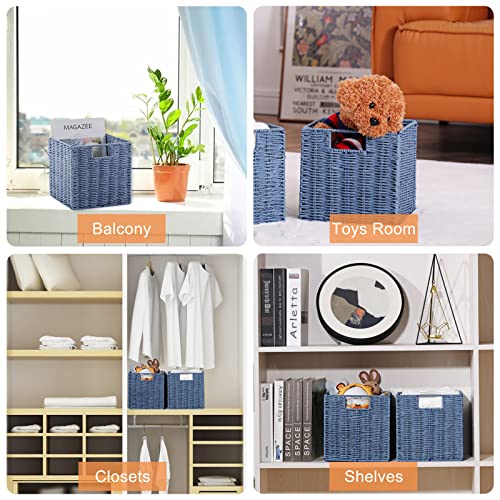 Vagusicc Wicker Storage Basket, Set of 2 Hand-Woven Storage - Image 6