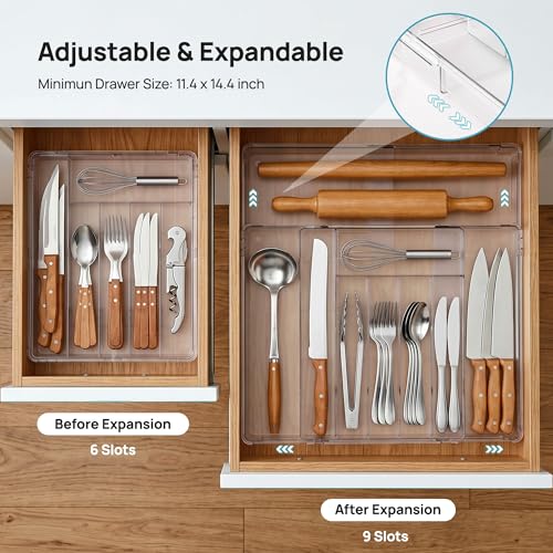 Vtopmart Expandable Silverware Organizer, Kitchen Drawer Tray - Image 5