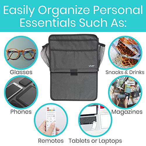 Vive Bedside Caddy - Bed Hanging Organizer - Storage Bag Shelf - Image 3
