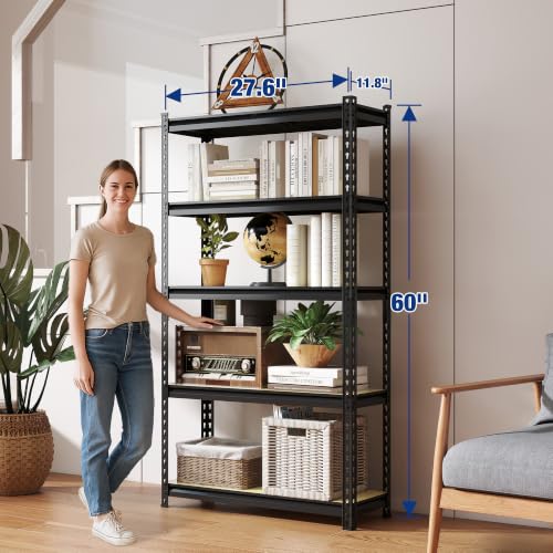 WORKPRO 2180LBS Capacity 5-Tier Storage Shelf 27.6”Wx11.8”Dx60”H - Image 3