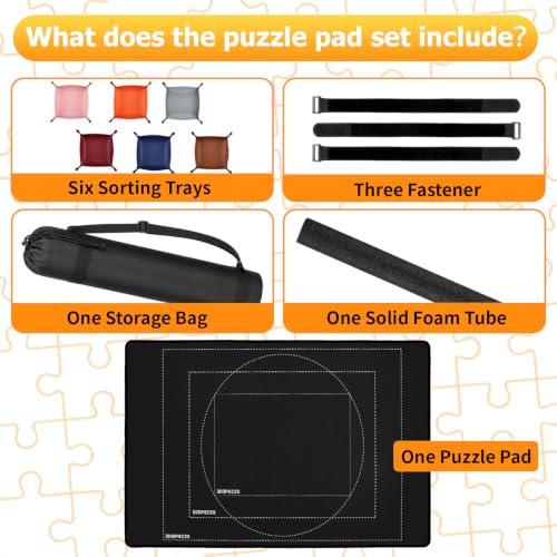 Jigsaw Puzzle Mat Roll Up 1000 Pieces, Saver Pad with 6 - Image 5