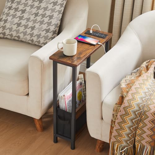 Slim Charging End Table with Storage - For Small Spaces - Image 3
