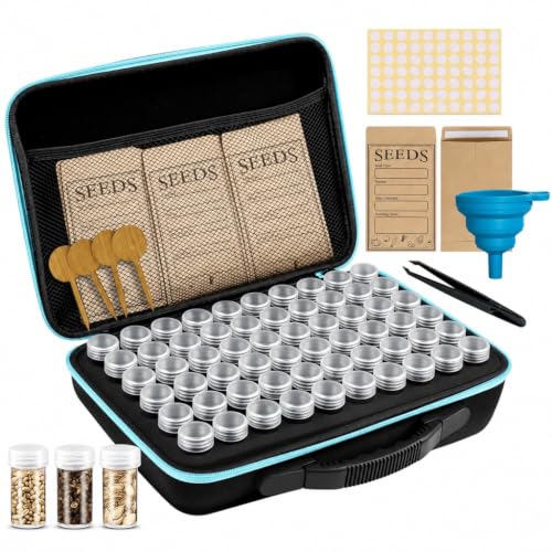 Seed Storage Organizer Kit, 120 Containers with Zipper Case - Image 4