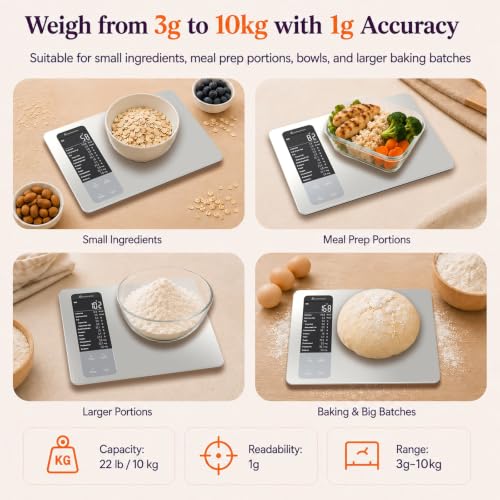 MAXUS Smart Food Kitchen Scale with Nutrition Calculator, 22 - Image 4