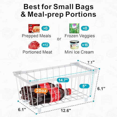Freezer Organizer Bins - Storage Baskets for 5 to 7 Cu.Ft, 4 Pack - Image 3