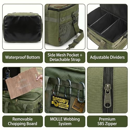 36L Tactical Camping Storage Bag with Cutting Board - Image 6
