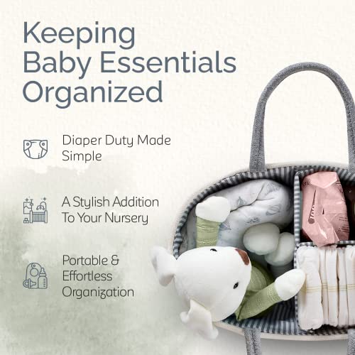 KiddyCare Diaper Caddy Organizer for Baby Nursery Basket - Image 3