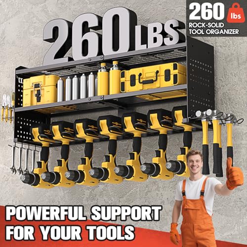 Large Power Tool Organizer Wall Mount, 3-Tier Heavy Duty - Image 4