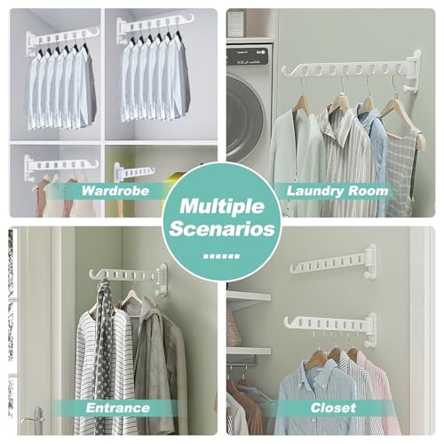 Wall Mounted Clothes Hanger with Swing Arm - 8-Hole - Image 7