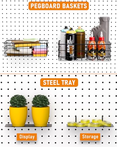 INCLY 30PCS Peg Board Organizer Accessories Kit with Bins - Image 5
