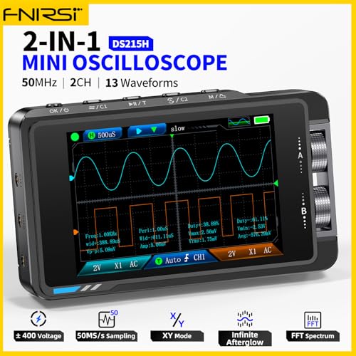 FNIRSI DS215H 2-in-1 Handheld Oscilloscope 50MHz, 2 Channel - Image 3