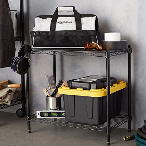 Amazon Basics 2-Shelf Stackable Storage, 13.3" D x 23.2" W - Image 3