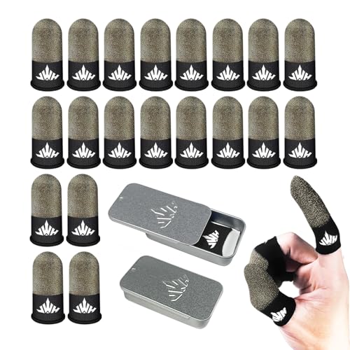 Jwh 20 Pack Mobile Phone Gaming Finger Sleeves with 2 Pcs Storage - Image 2