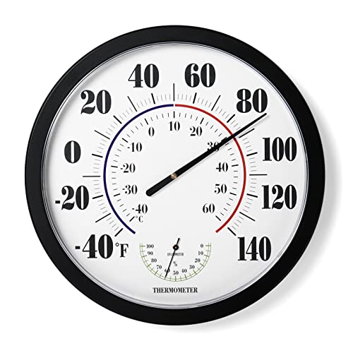 Indoor Outdoor Thermometer Wall Large Numbers Thermometer No - Image 1