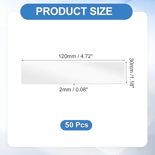 uxcell 50Pcs Double Sided Adhesive Pads, 4.72" x 1.18" Clear Removable Heavy Duty Mounting Tape Picture Hanging Sticky Adhesive Pad for Wall, Poster Picture, DIY Craft