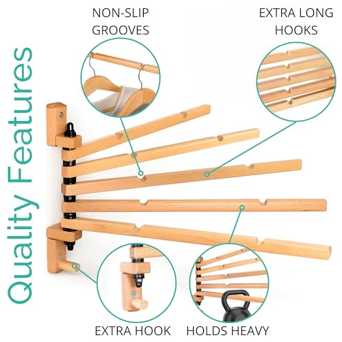 Swivel Towel Rack - Clothes Drying Rack Wall Mounted - Image 5