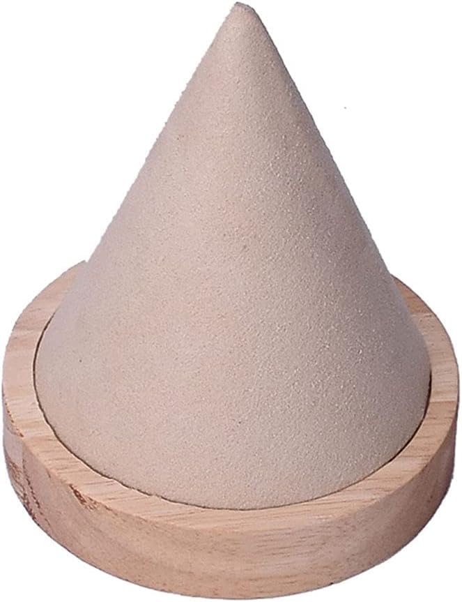 Beige Wooden Cone Bracelet Display Stand Holder for Bangle, Watch - Image 1
