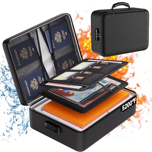 DocSafe 5200°F Fireproof Document Organizer Box with Lock, Heat - Image 2