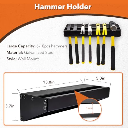 4Pcs Wall Mount Tool Organizer Set,Include Screwdriver Organizer - Image 7