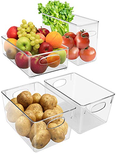 Sorbus Plastic Storage Bins Stackable Clear Pantry Organizer Box - Image 8
