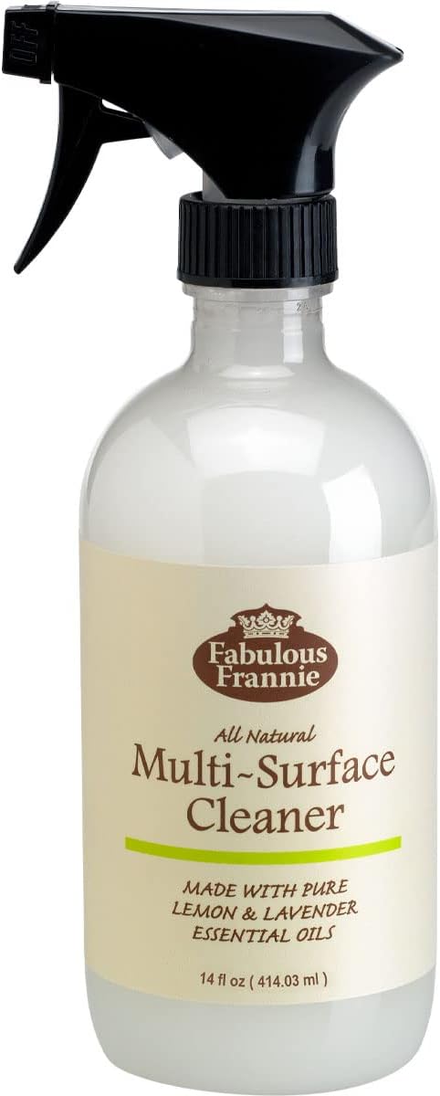 Fabulous Frannie All Natural Ingredients No Synthetics Clean & Fresh Multi-Surface Cleaner made with Pure Essential Oils Lemon & Lavender 14oz