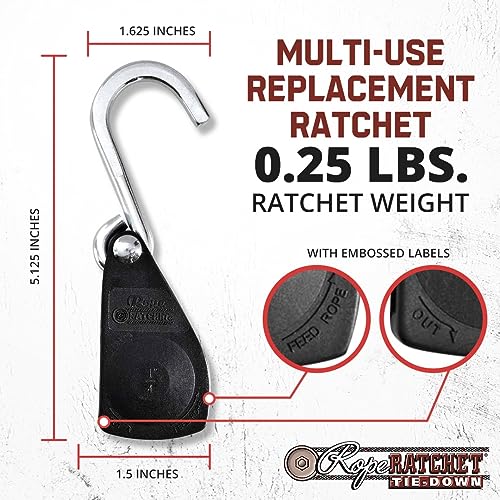 Rope Ratchet Pulley Hanger Bundle, 3/8 in and 1/4 in - No - Image 8