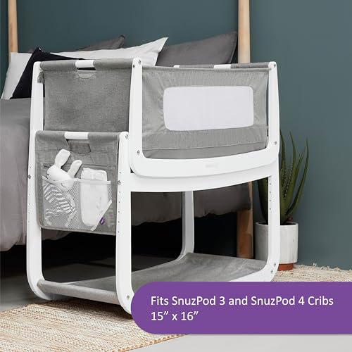 Snuz SnuzPod Hanging Diaper Caddy and Bedside Organizer, White - Image 5