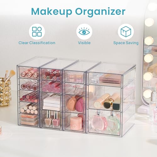Vtopmart 4 Set Acrylic Desk Organizer with 16 Drawer | All Products - Image 5