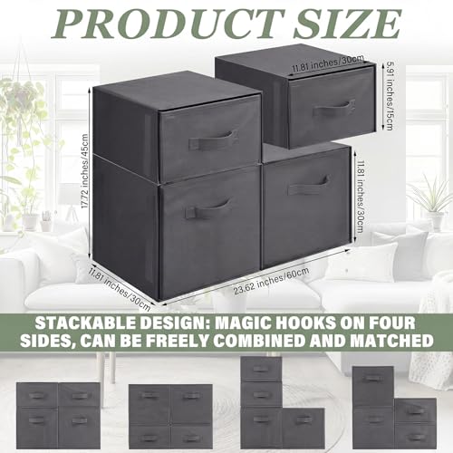 Weysat Stackable Under Dorm Bed Storage Container,17.7'' x 23.6'' - Image 3