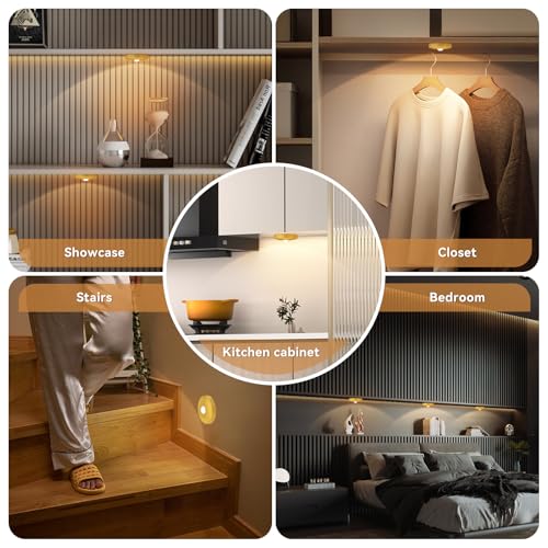 Yiliaw Rechargeable Puck Lights with Remote, 3 Pack Magnetic - Image 6