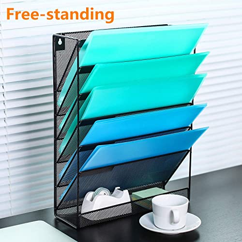 Delifox 7 Compartment Wall Mounted Hanging File Organizer - Image 7