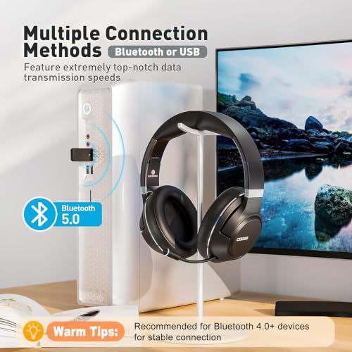 H300 Wireless Headphones with Microphone,Over Ear Bluetooth - Image 6