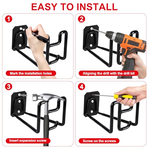 Holder for Pocket Hose, Heavy Duty Metal Wall Mount Hose - Image 6