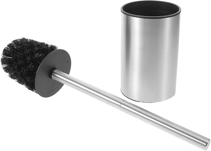 Toilet Bowl Brush Holder Set: Bathroom Toilet Deep Cleaning Scrubber with Cover - Compact Round Cleaning Tools for Washroom Bathroom
