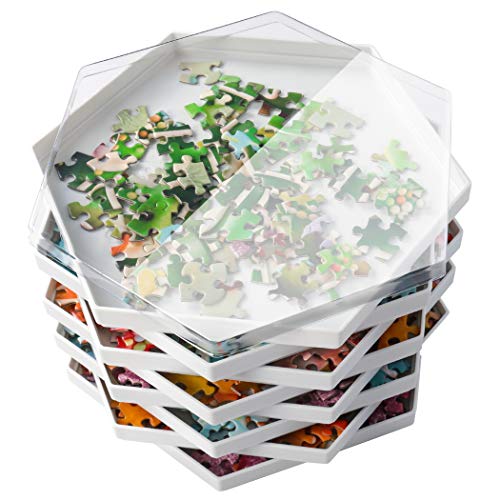 Becko US 8 Puzzle Sorting Trays with Clear Lid, Puzzle - Image 2