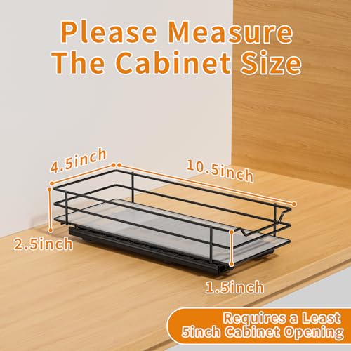 RCHYFEED Pull Out Spice Rack Organizer, 1 Tier - Image 4