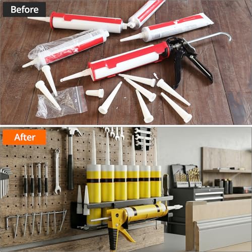 QWORK Wall-Mounted Caulking Gun Holder & Storage Rack - Image 6