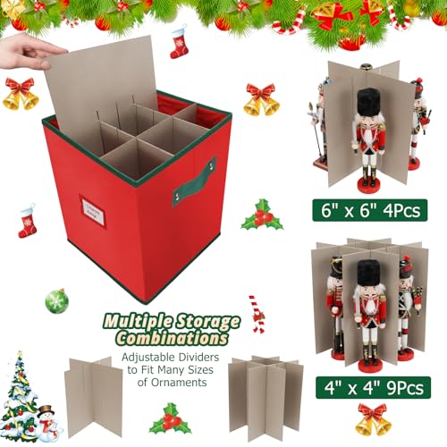 Christmas Nutcracker and Figurine Storage Box, Keeps 9 16" - Image 6