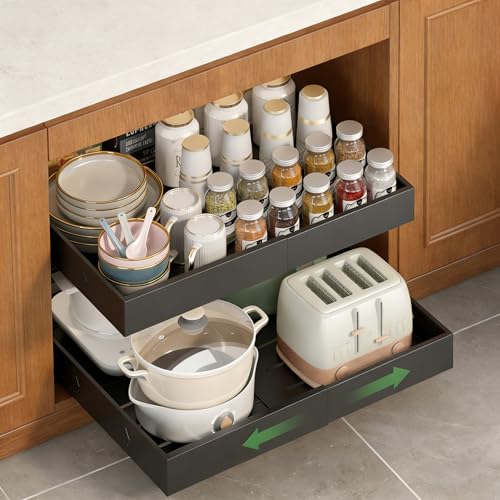 2-Pack-Expandable-Pull-Out-Cabinet-Organizers, No Dr | Pull Out Organi - Image 2