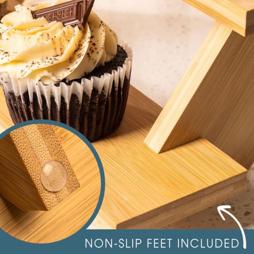 4-Tier Wood Cupcake Stand, Durable & Easy to Assemble Cupcake - Image 7