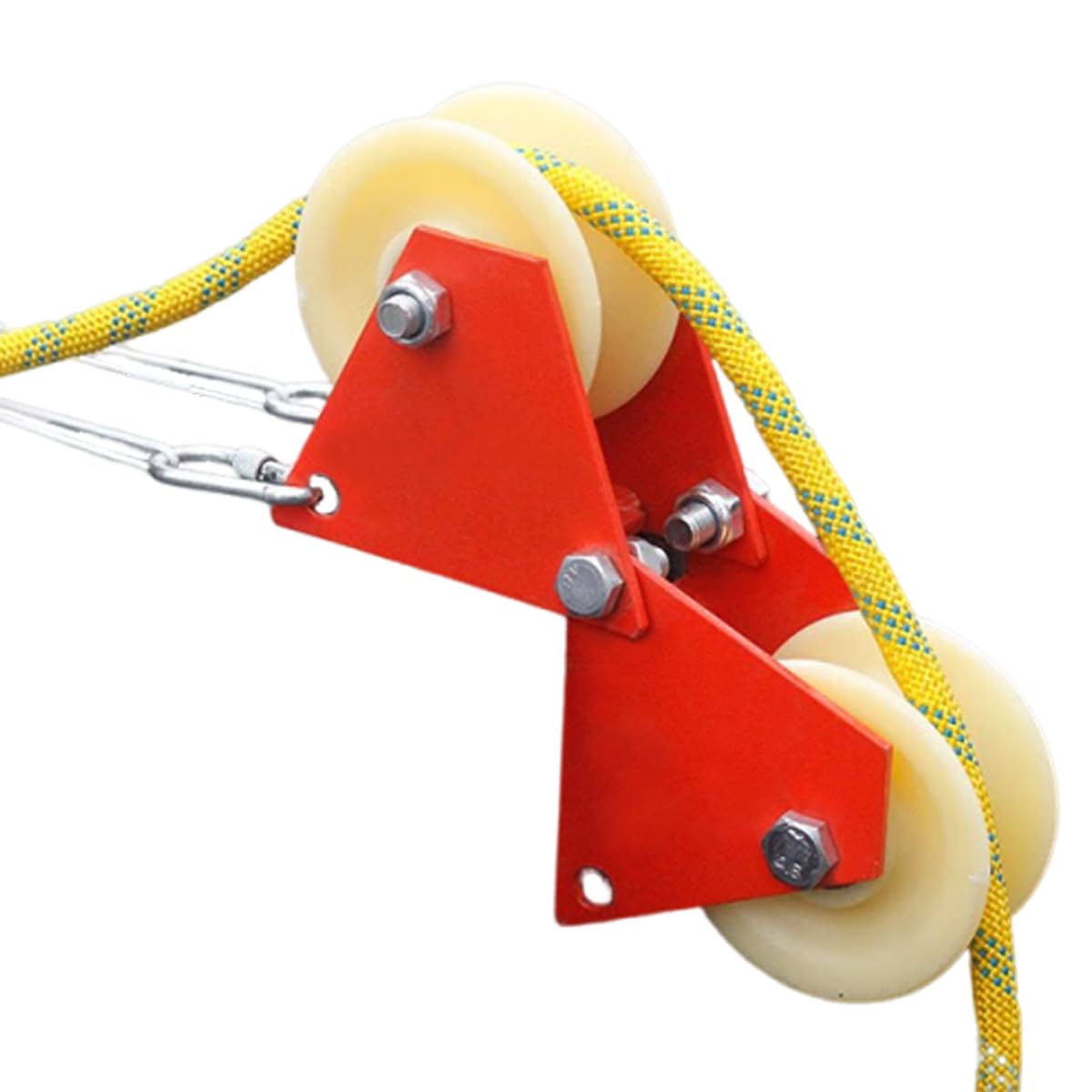 90 Degree Angle Lifting Pulley System Roof Top, Rope Block - Image 1
