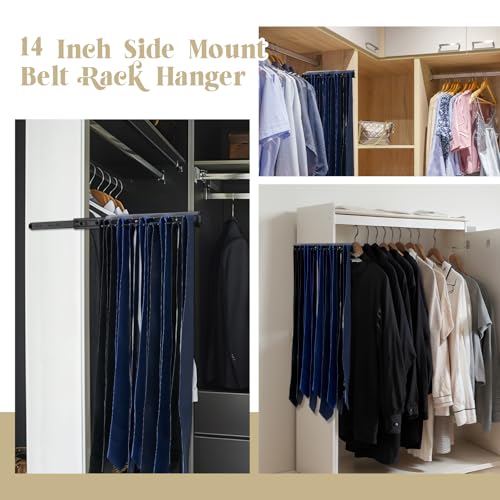 Blulu 1 Pcs 13.8'' Sliding Tie Rack Hangers for Closet, 25 - Image 6