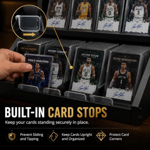 Wooden Trading Card Display, 3-Tier Display Stand | Home Organization - Image 4
