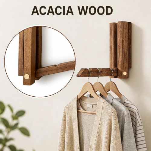 2 Pack Wall Mounted Drying Rack, Laundry Drying Rack - Image 5