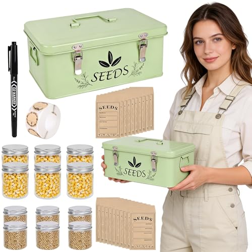Spring Seed Storage Organizer | 3-Compartment Metal Seed - Image 2