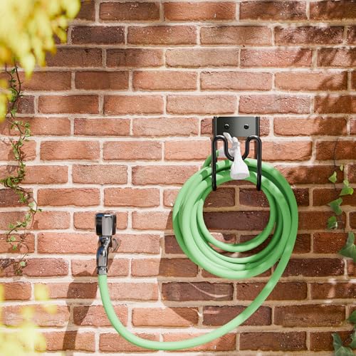 Black Metal Garden Hose Holder - Wall Mounted Water Hose - Image 6