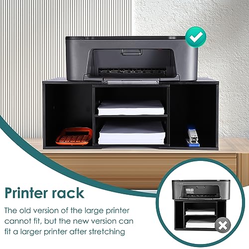Large Printer Stand, Adjustable Printer Table with Storage - Image 7